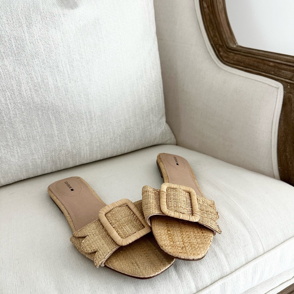 Birdies Kiwi Raffia Sandal